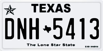 TX license plate DNH5413