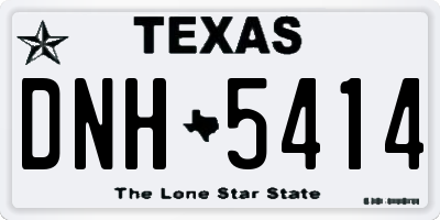 TX license plate DNH5414