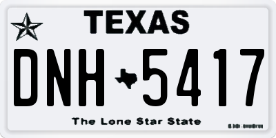 TX license plate DNH5417