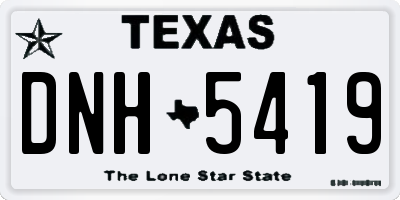 TX license plate DNH5419