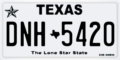 TX license plate DNH5420
