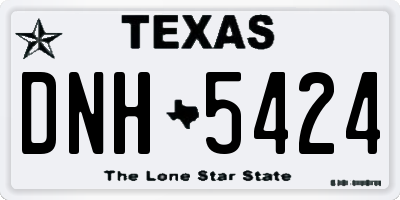 TX license plate DNH5424
