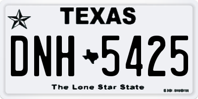 TX license plate DNH5425