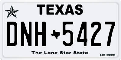 TX license plate DNH5427