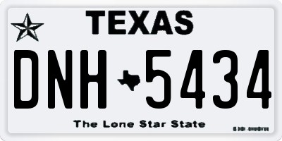 TX license plate DNH5434