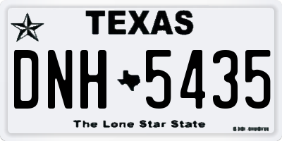 TX license plate DNH5435