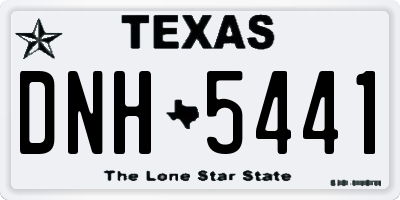 TX license plate DNH5441