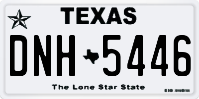 TX license plate DNH5446