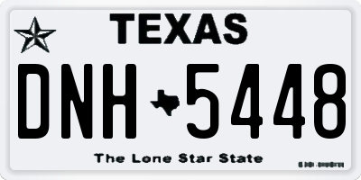 TX license plate DNH5448
