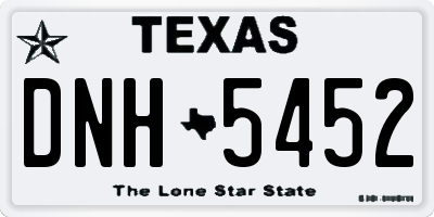TX license plate DNH5452