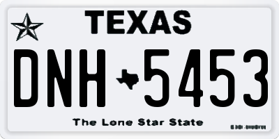 TX license plate DNH5453