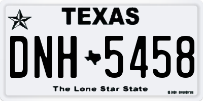 TX license plate DNH5458