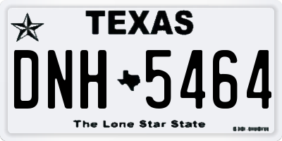 TX license plate DNH5464
