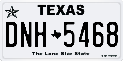 TX license plate DNH5468