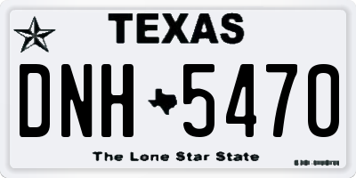 TX license plate DNH5470