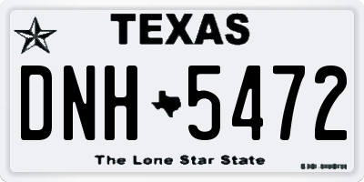 TX license plate DNH5472