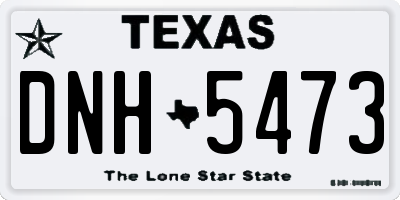 TX license plate DNH5473