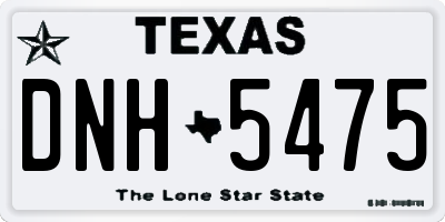 TX license plate DNH5475