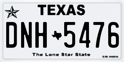 TX license plate DNH5476
