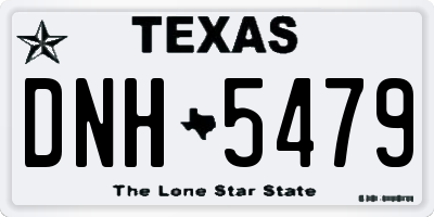 TX license plate DNH5479