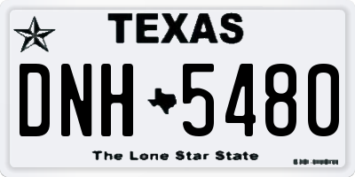 TX license plate DNH5480