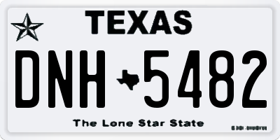 TX license plate DNH5482