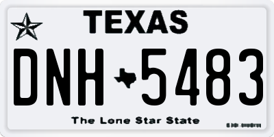 TX license plate DNH5483