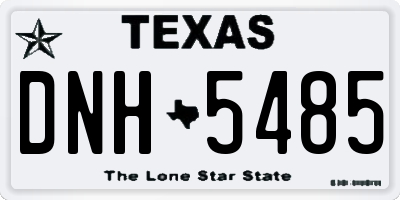 TX license plate DNH5485