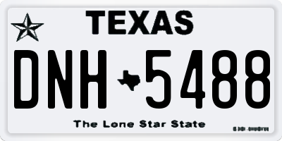 TX license plate DNH5488
