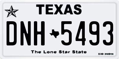 TX license plate DNH5493