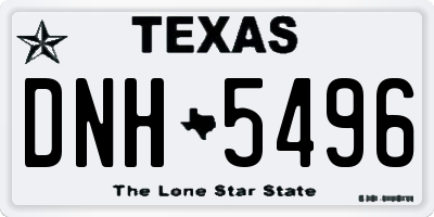 TX license plate DNH5496