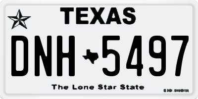TX license plate DNH5497