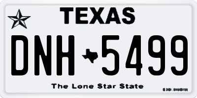 TX license plate DNH5499
