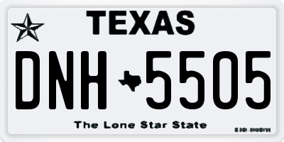 TX license plate DNH5505