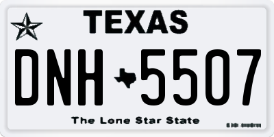 TX license plate DNH5507