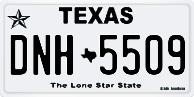 TX license plate DNH5509