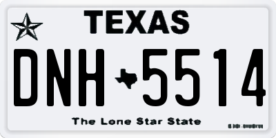 TX license plate DNH5514