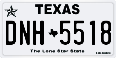 TX license plate DNH5518