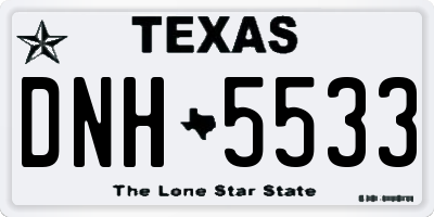 TX license plate DNH5533