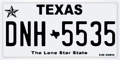 TX license plate DNH5535