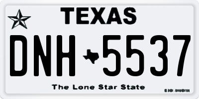 TX license plate DNH5537