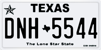 TX license plate DNH5544