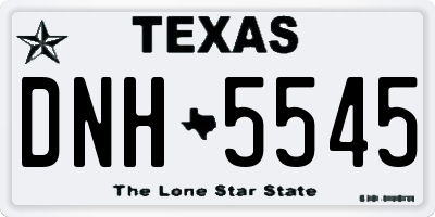 TX license plate DNH5545