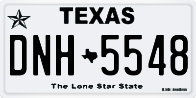 TX license plate DNH5548
