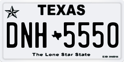 TX license plate DNH5550