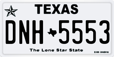 TX license plate DNH5553