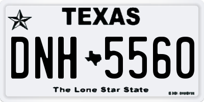 TX license plate DNH5560