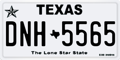 TX license plate DNH5565