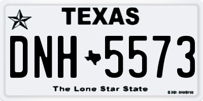 TX license plate DNH5573