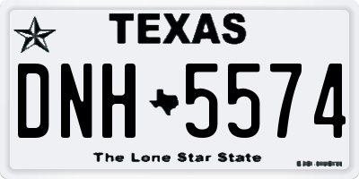 TX license plate DNH5574